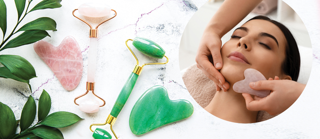 The effect of Gua Sha stones, facial rollers and minerals in beauty care