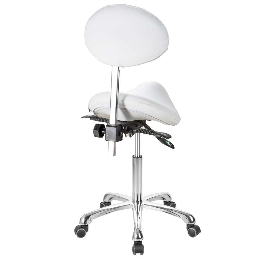 Beautician chair-Saddle Stool with backrest
