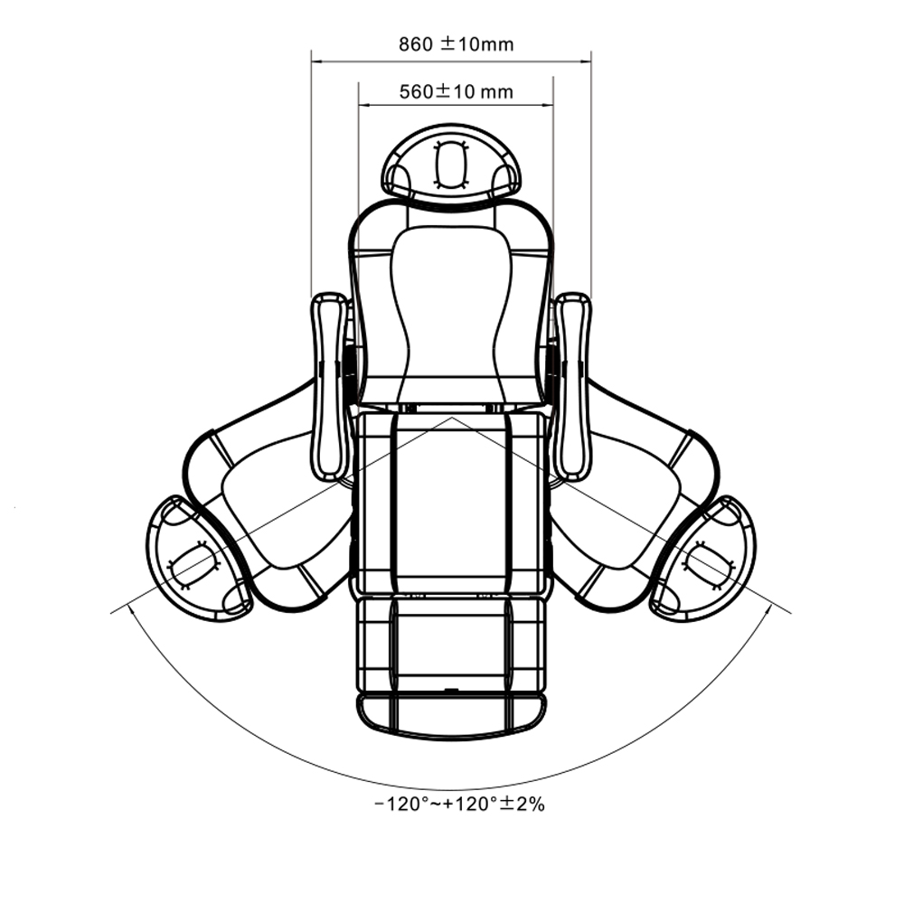 Medical Plus beauty bed with 4 motors