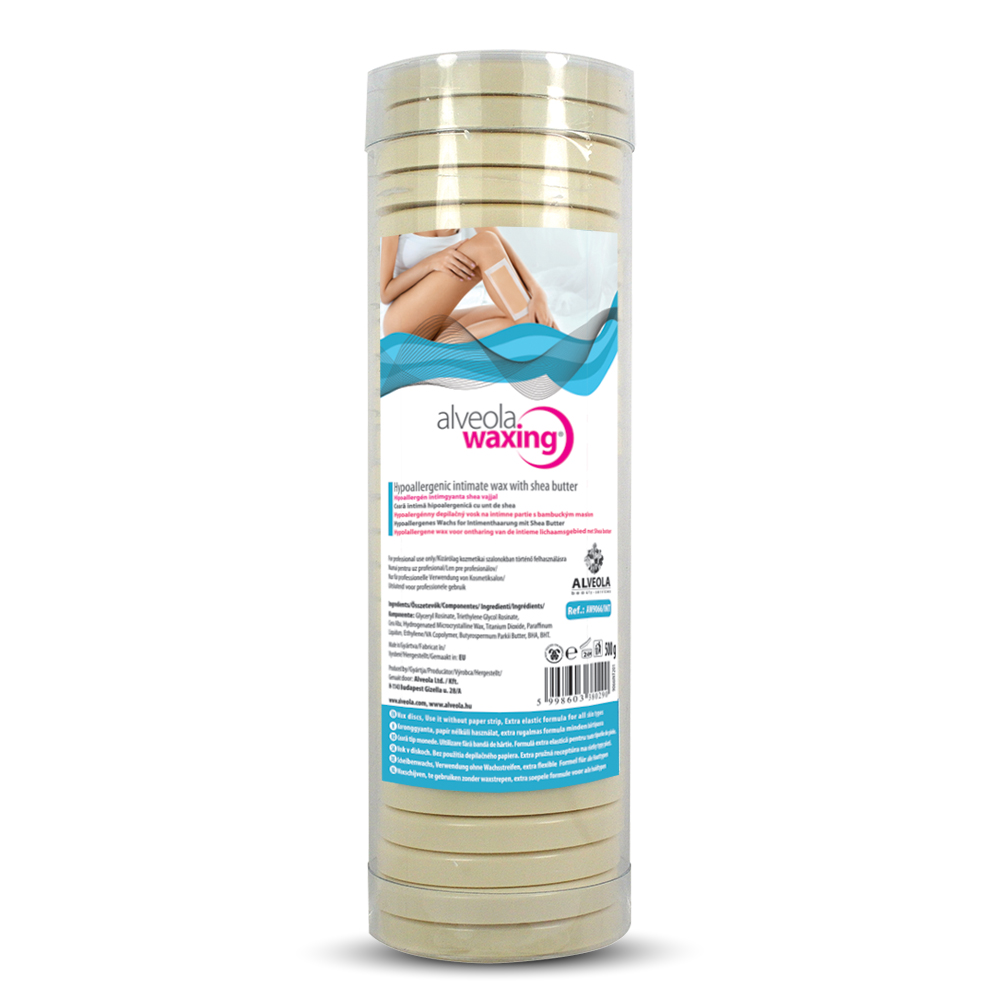 Alveola Waxing Hypoallergenic intimate wax disc with shea butter 500g