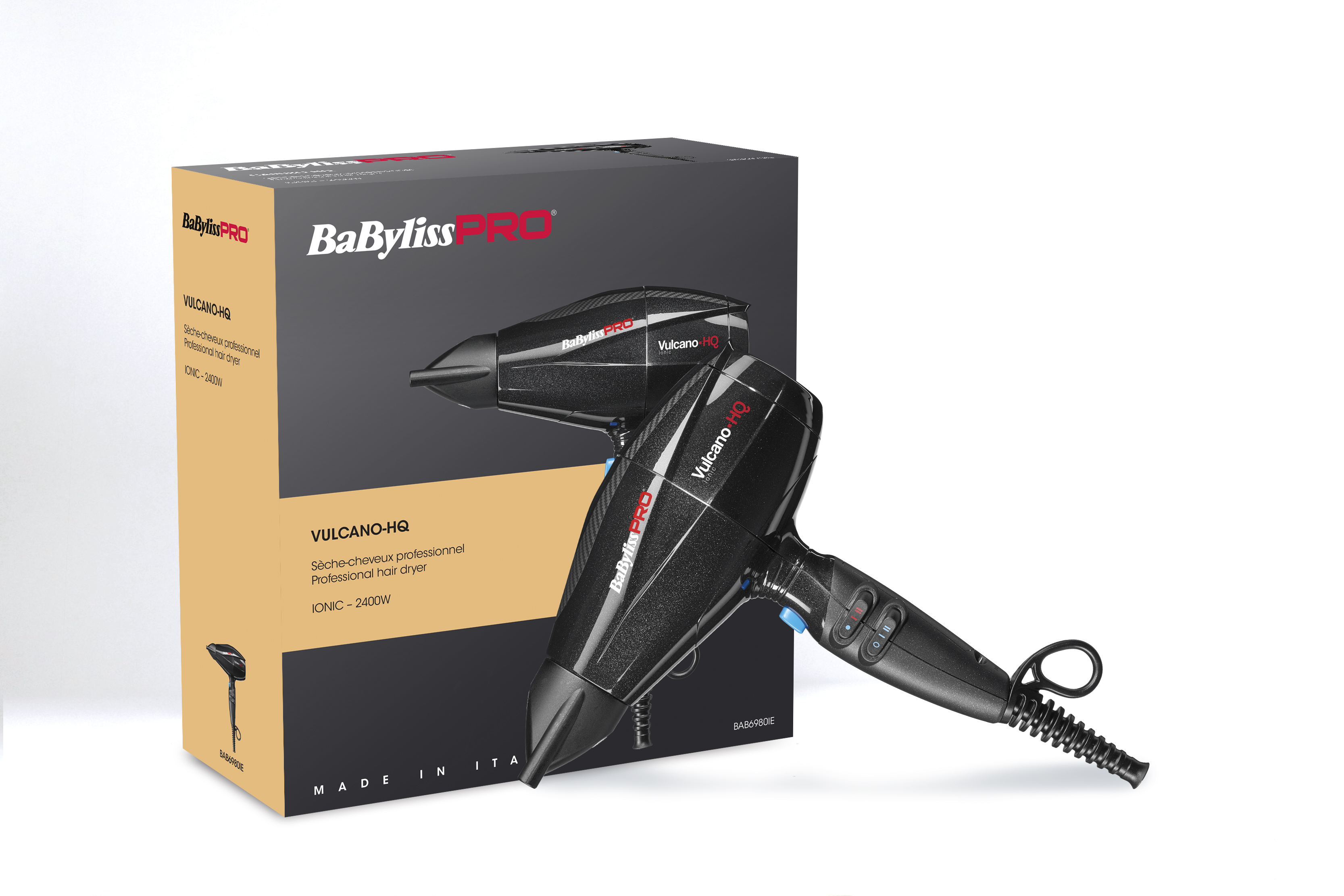 BaByliss PRO Vulcano-HQ hairdryer 2400W ionic