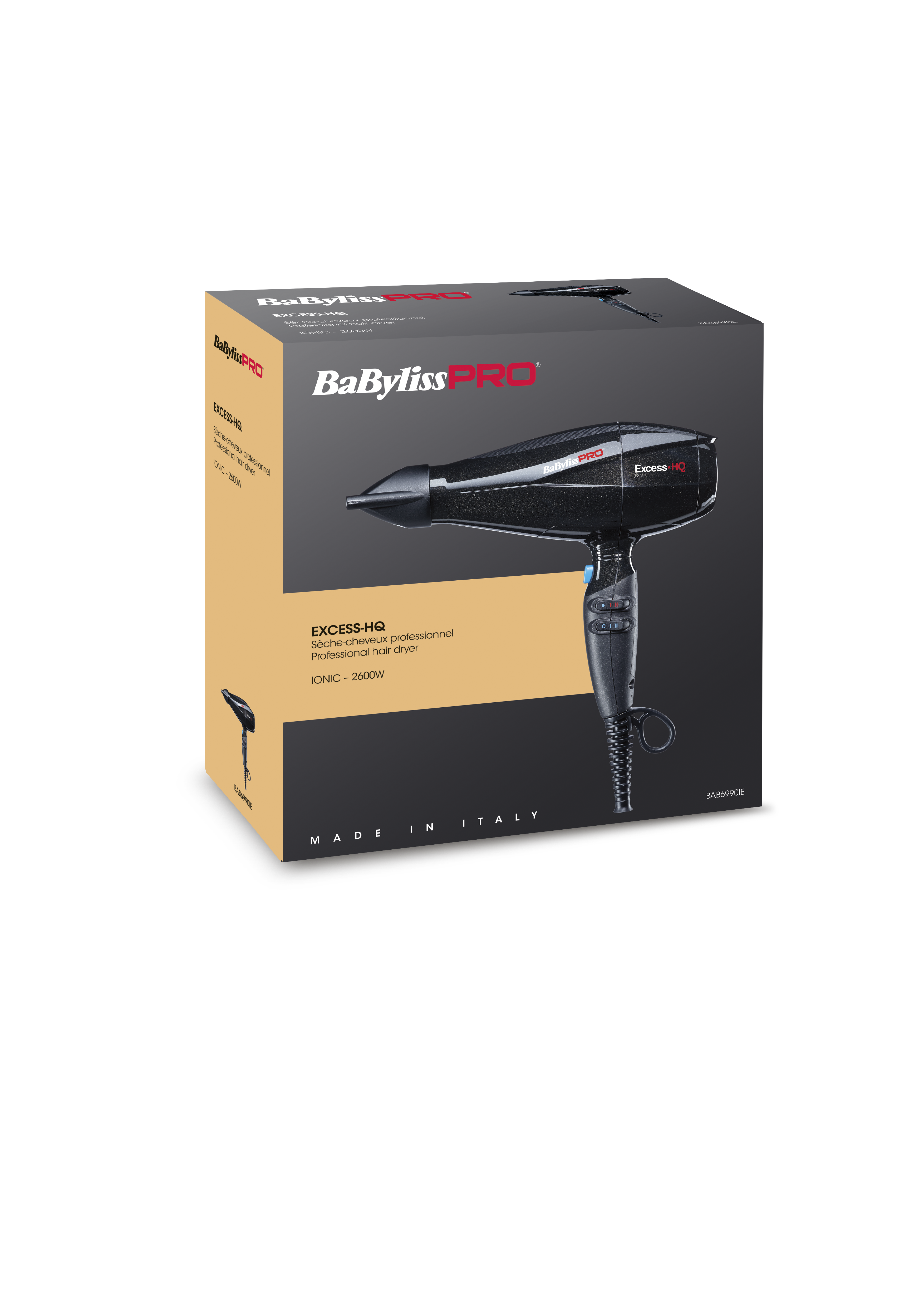 BaByliss PRO Excess-HQ hairdryer 2600W ionic