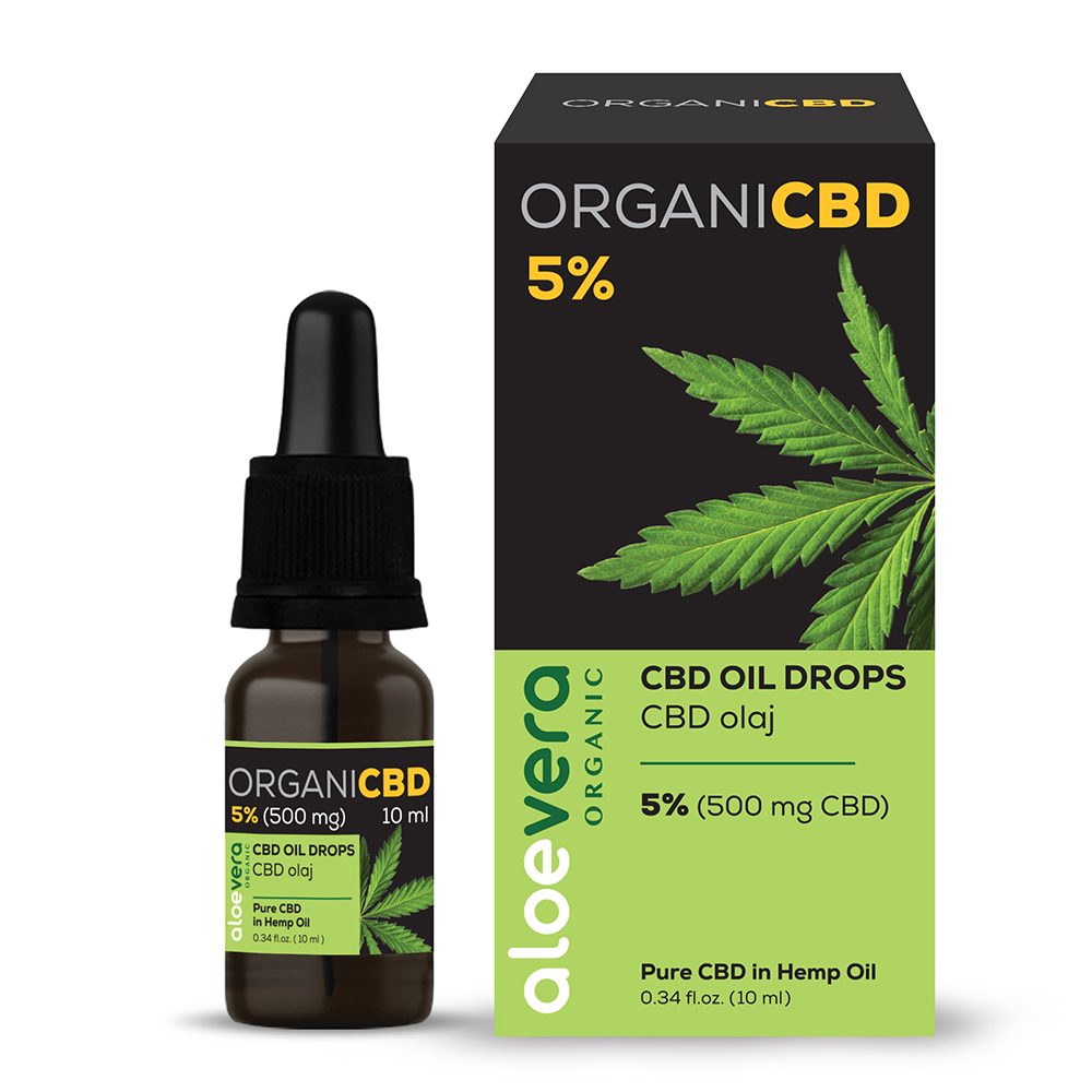 OrganiCBD CBD Oil Drops 5% (500mg) 10ml