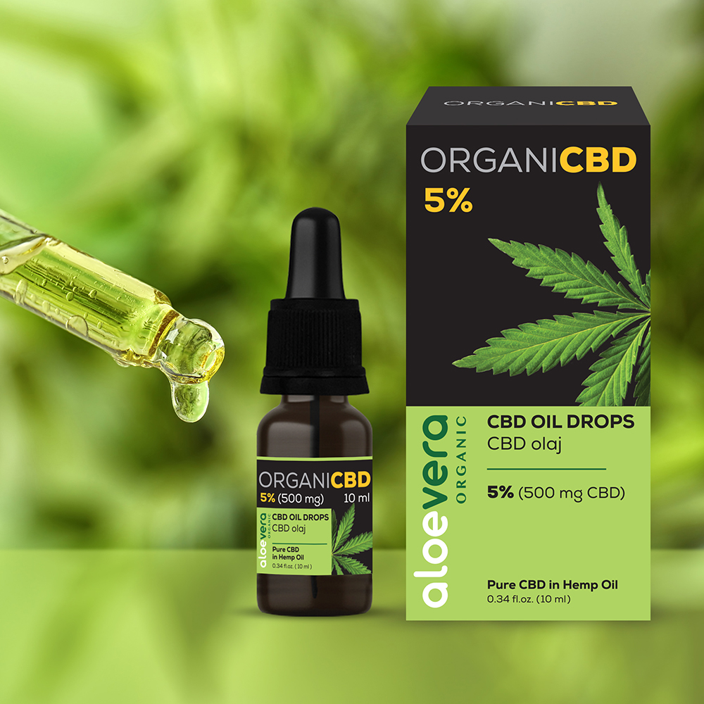 OrganiCBD CBD Oil Drops 5% (500mg) 10ml