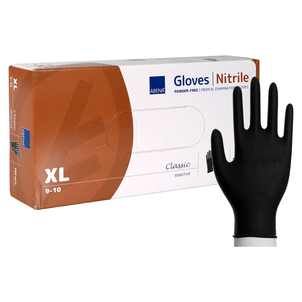 Nitrile gloves - black XL 100pcs (powder free)