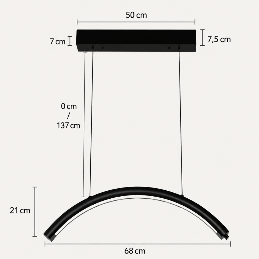 Long Lashes ceiling Moon Pro lamp- black