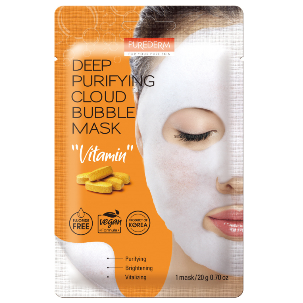PureDerm Deep Purifying Cloud Bubble Mask "Vitamin" 20g