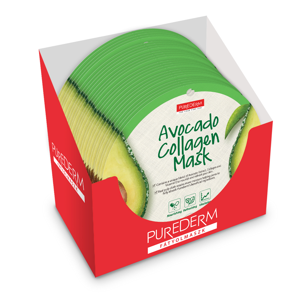 PureDerm Avocado Collagen Mask  24 pcs