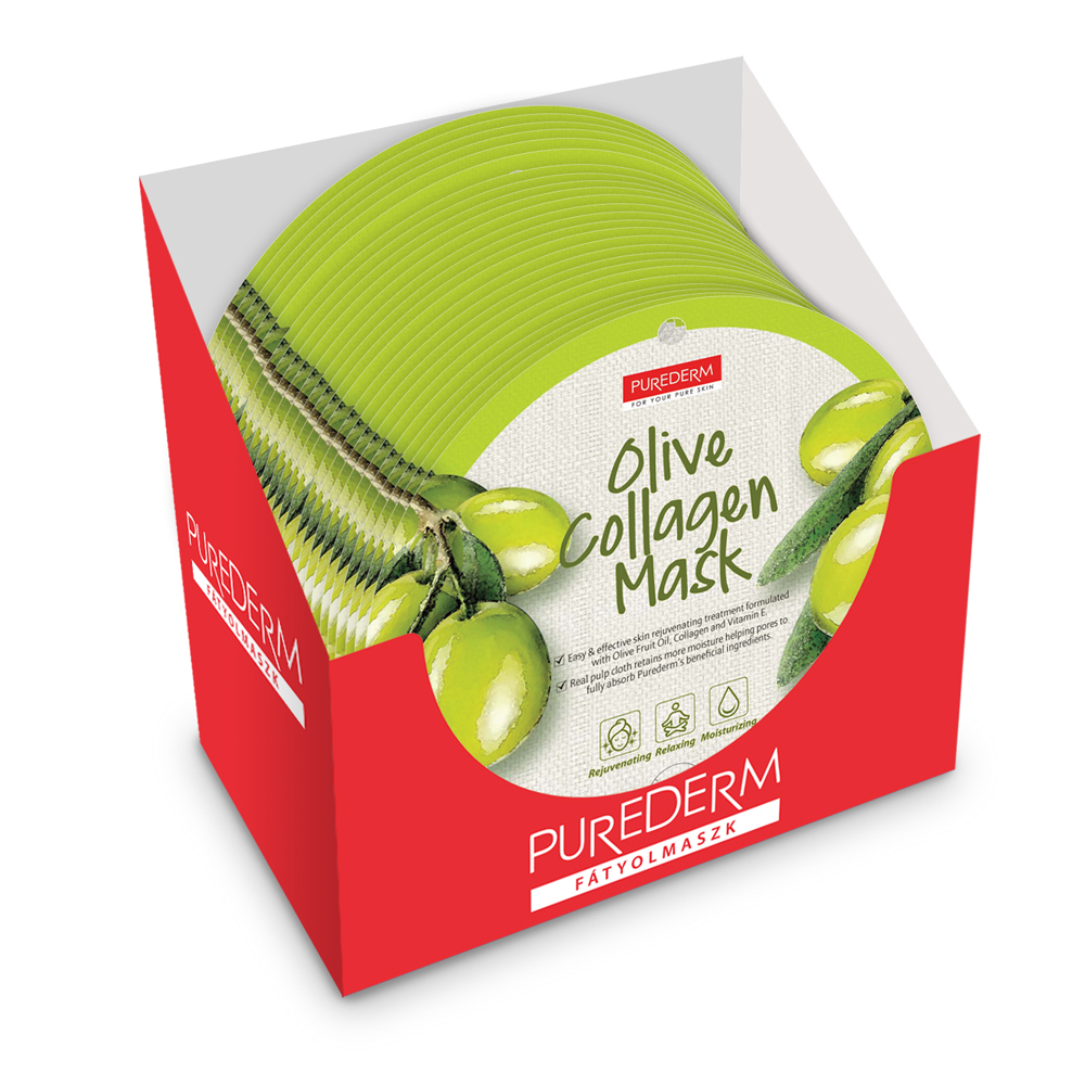 PureDerm Olive Collagen Mask 24 pcs