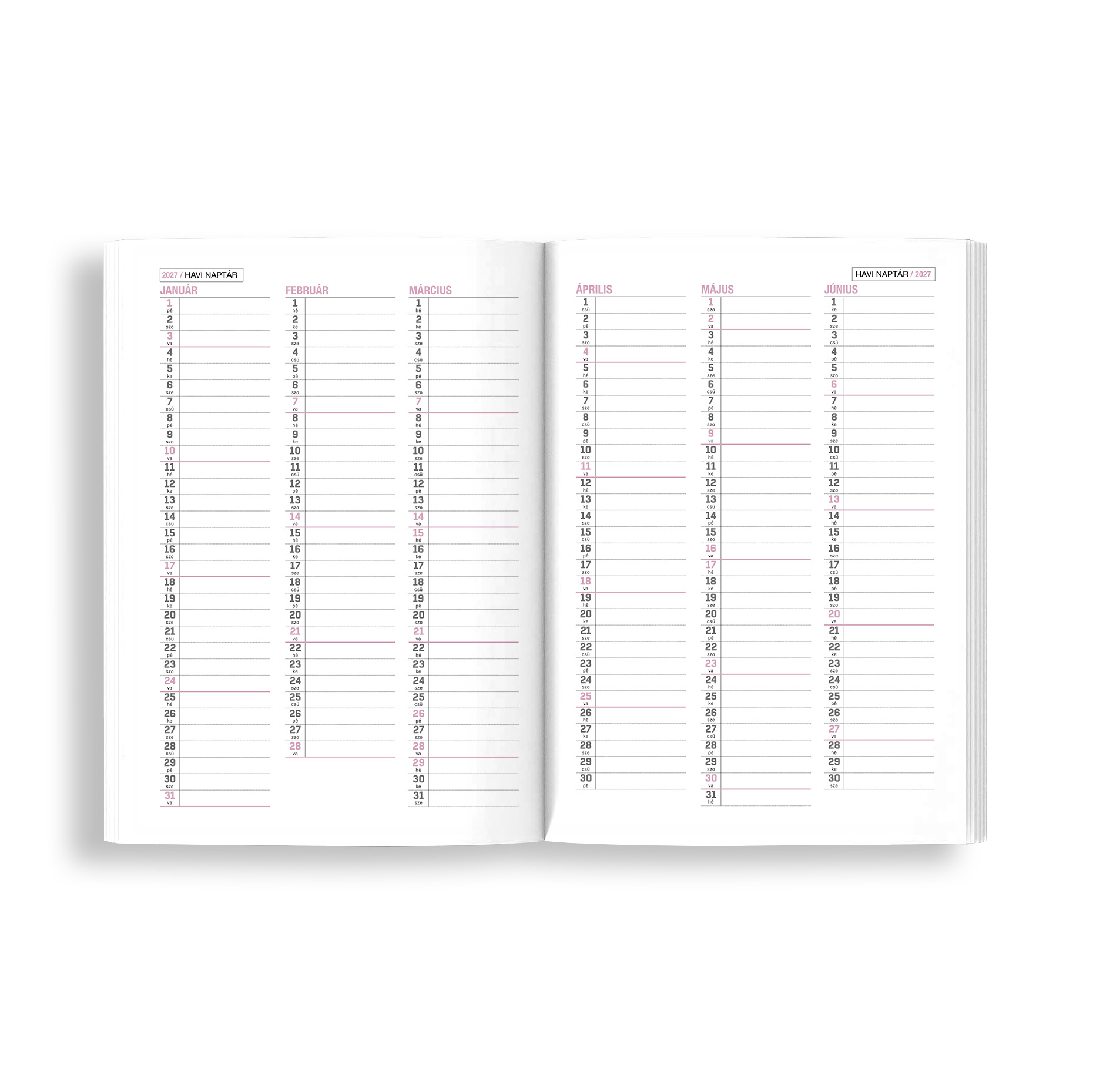 Long Lashes Guest diary 2027