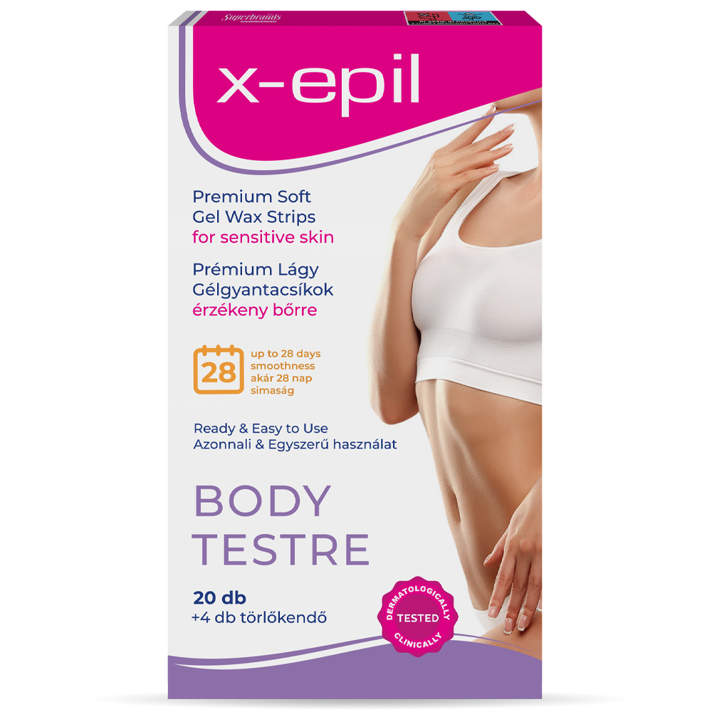 X-Epil Premium Soft Sensitive Gel Wax Strips for body – 20pcs