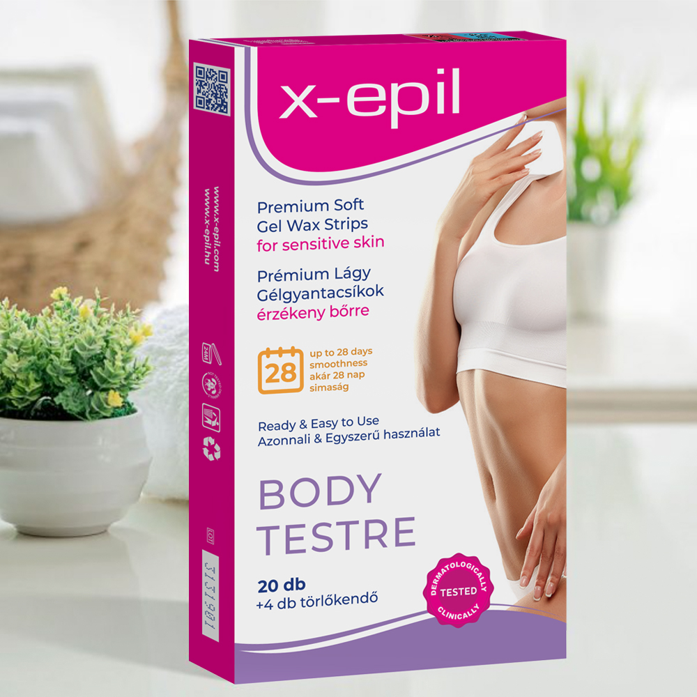 X-Epil Premium Soft Sensitive Gel Wax Strips for body – 20pcs
