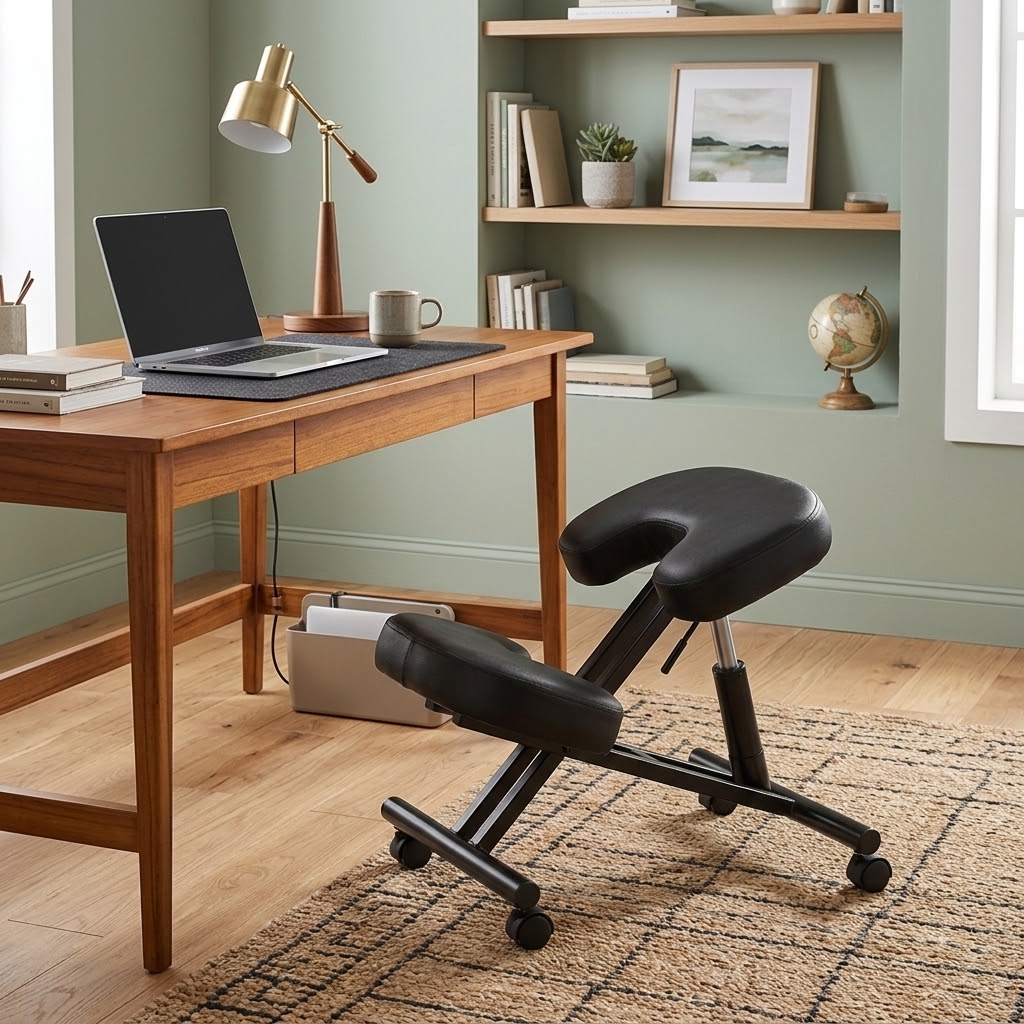 Ergonomic Stool Master Inox black