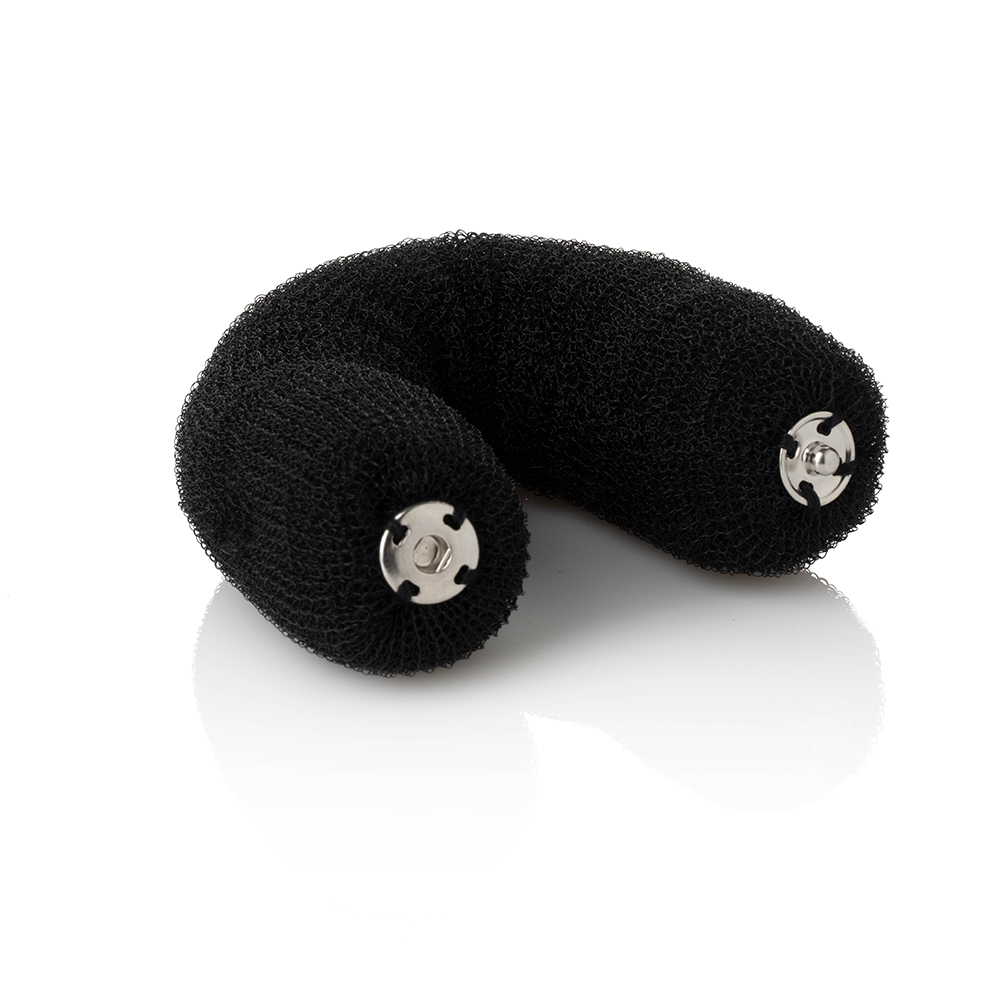 Hair bun with button