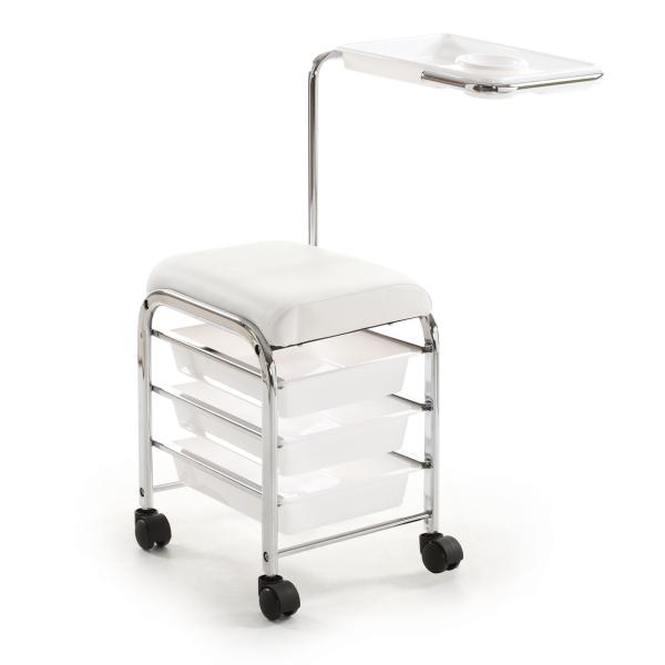 ManiPedi trolley with seat and tray