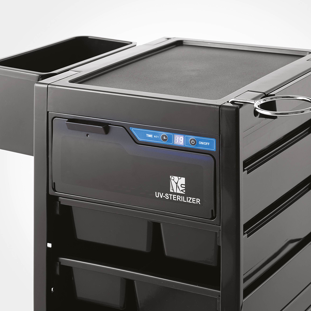 New York UV Pro Black disinfection trolley with UVC light