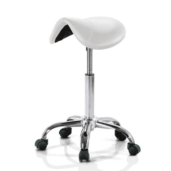Saddle stool - white