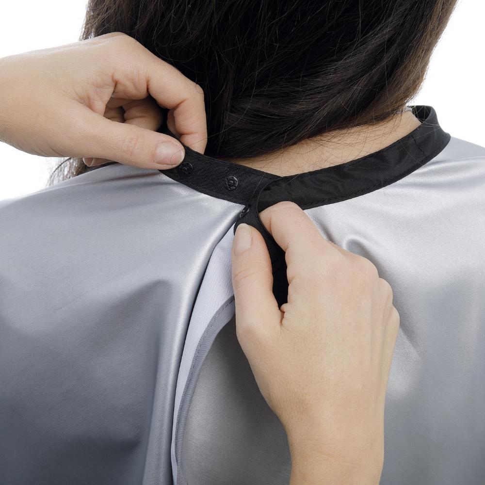 Master Styling cape for cut and color silver