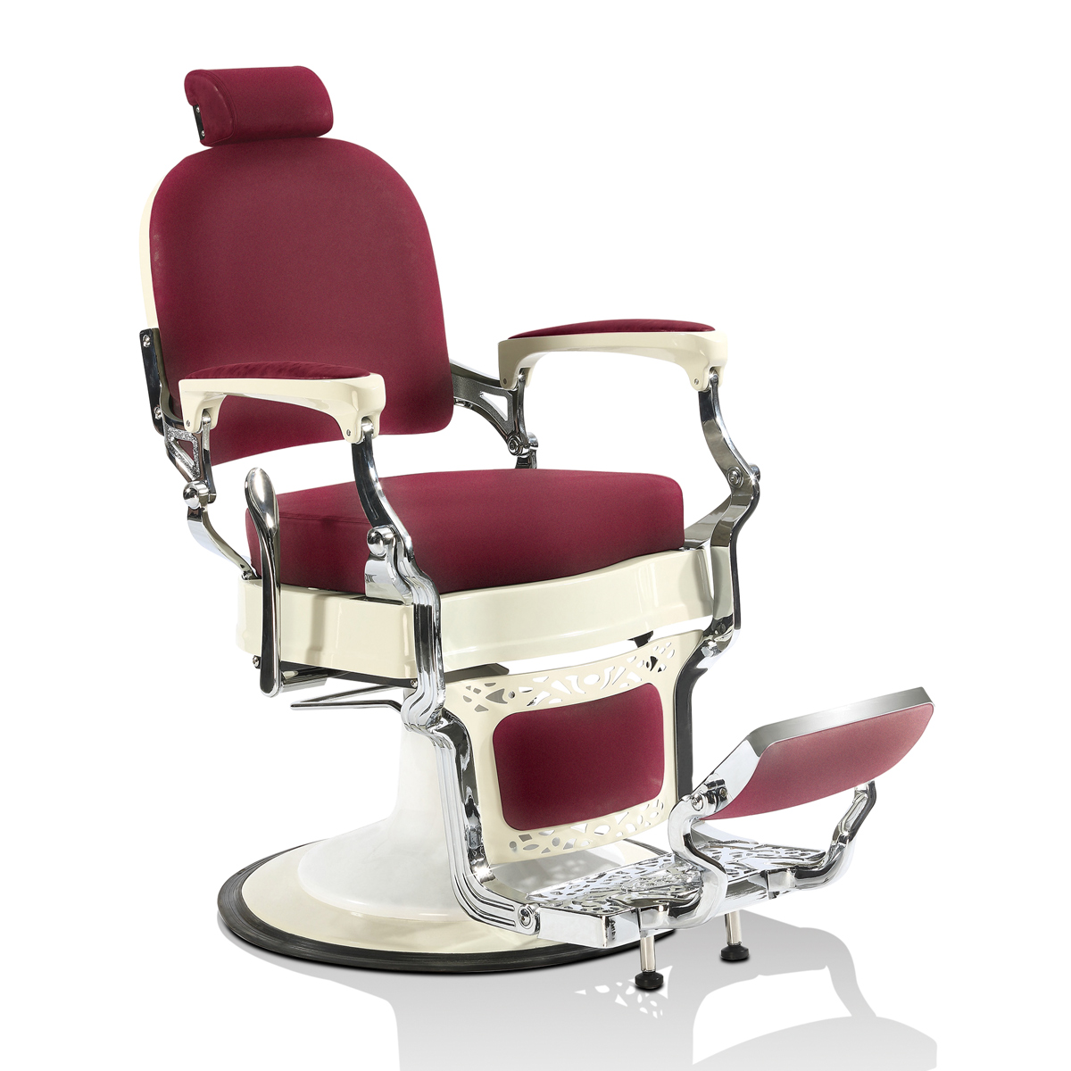 Hair burgundy mustang barber chair