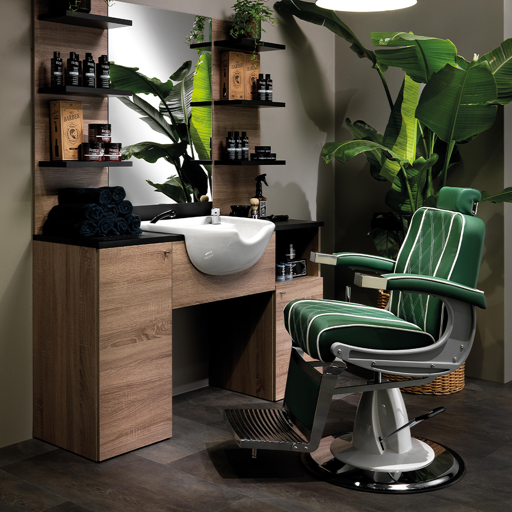 Hair Granada green barber chair