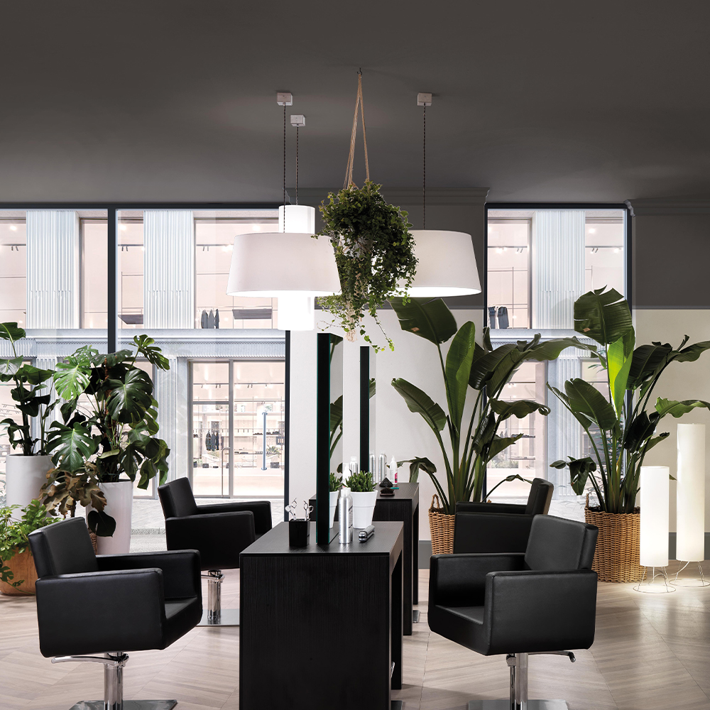 Gemini Duo double-sided mirror with console table