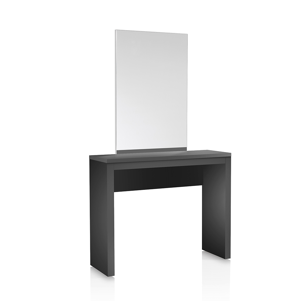 Consolle table with mirror black