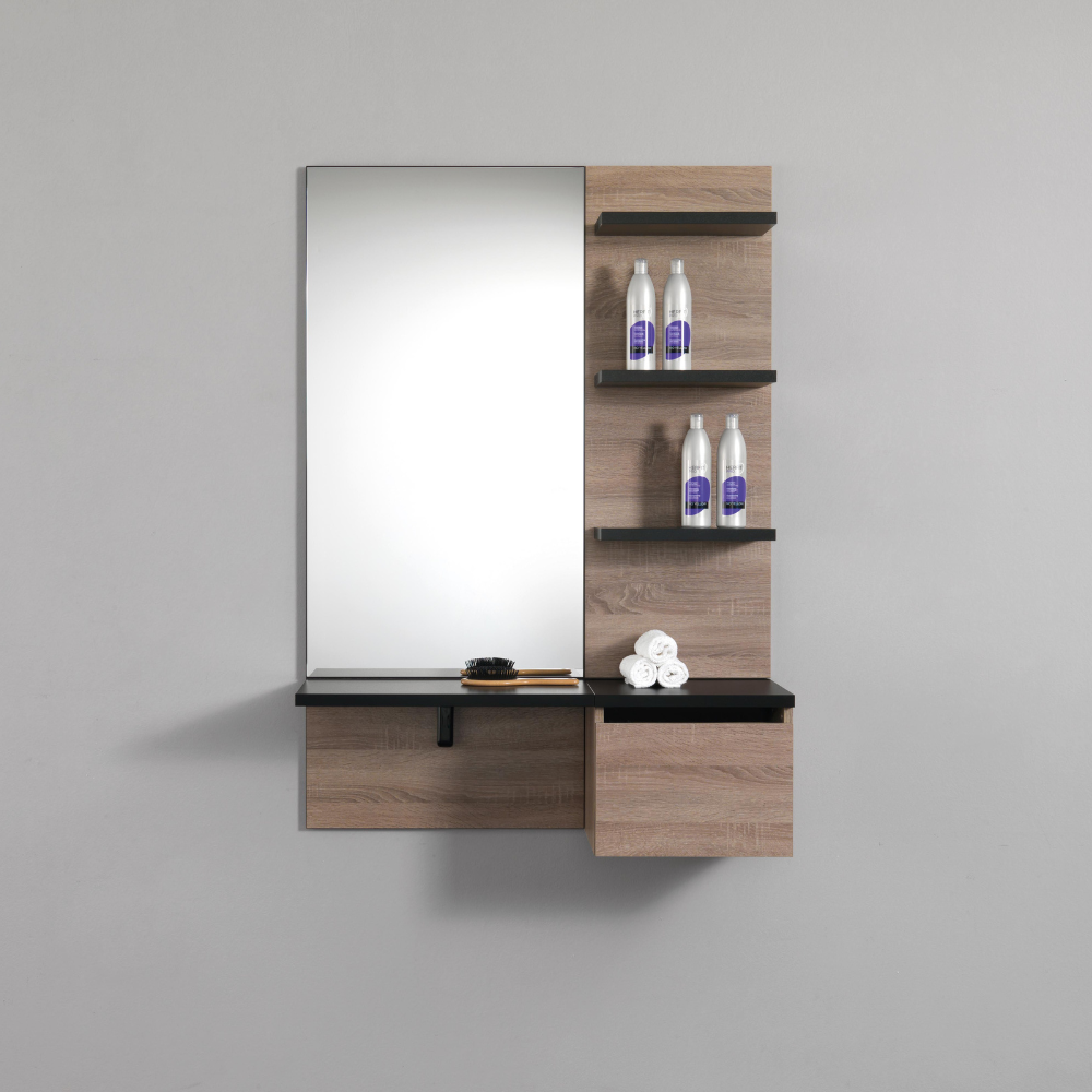 Salon Station Lift Black And Oak Salon Station