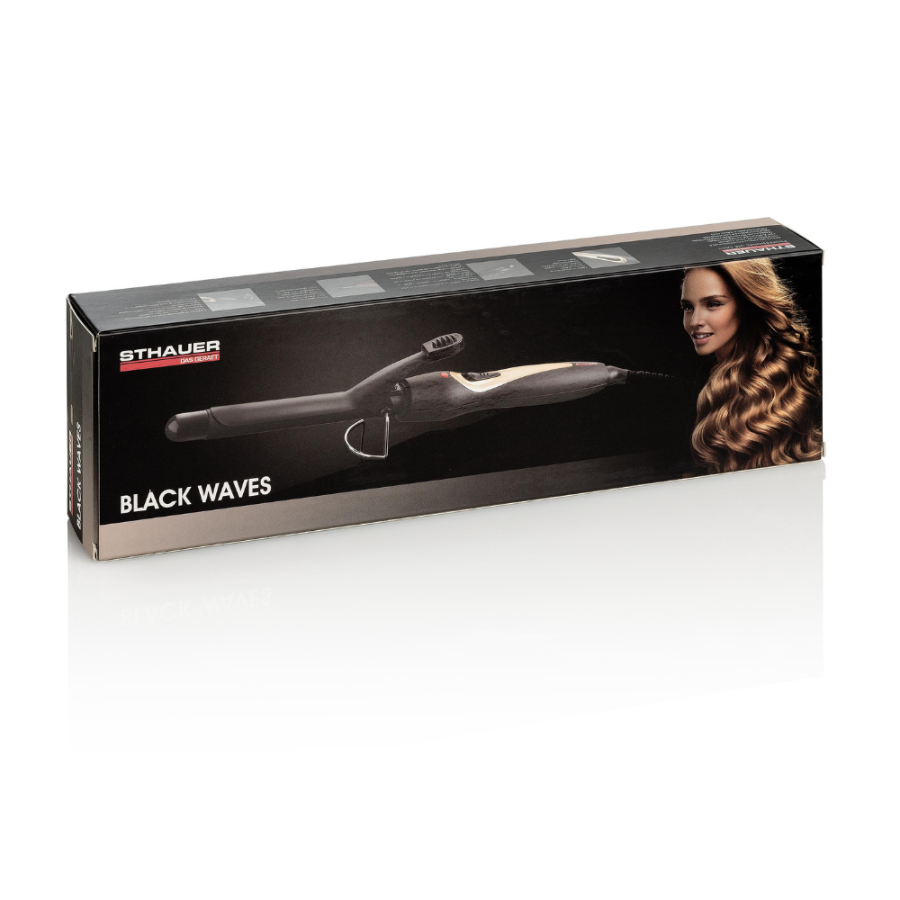 Sthauer Black Wave Curling Wand With Clamp Ø 19 mm