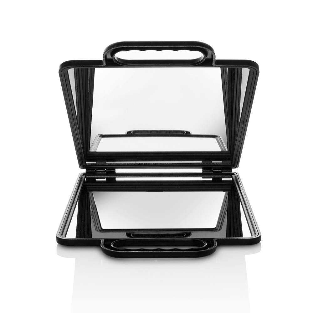 Book portable folding mirror