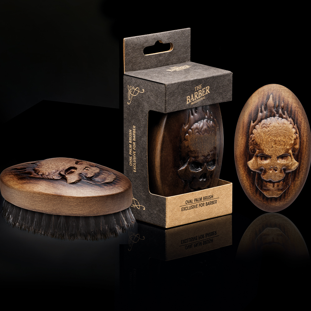 Skull oval palm brush