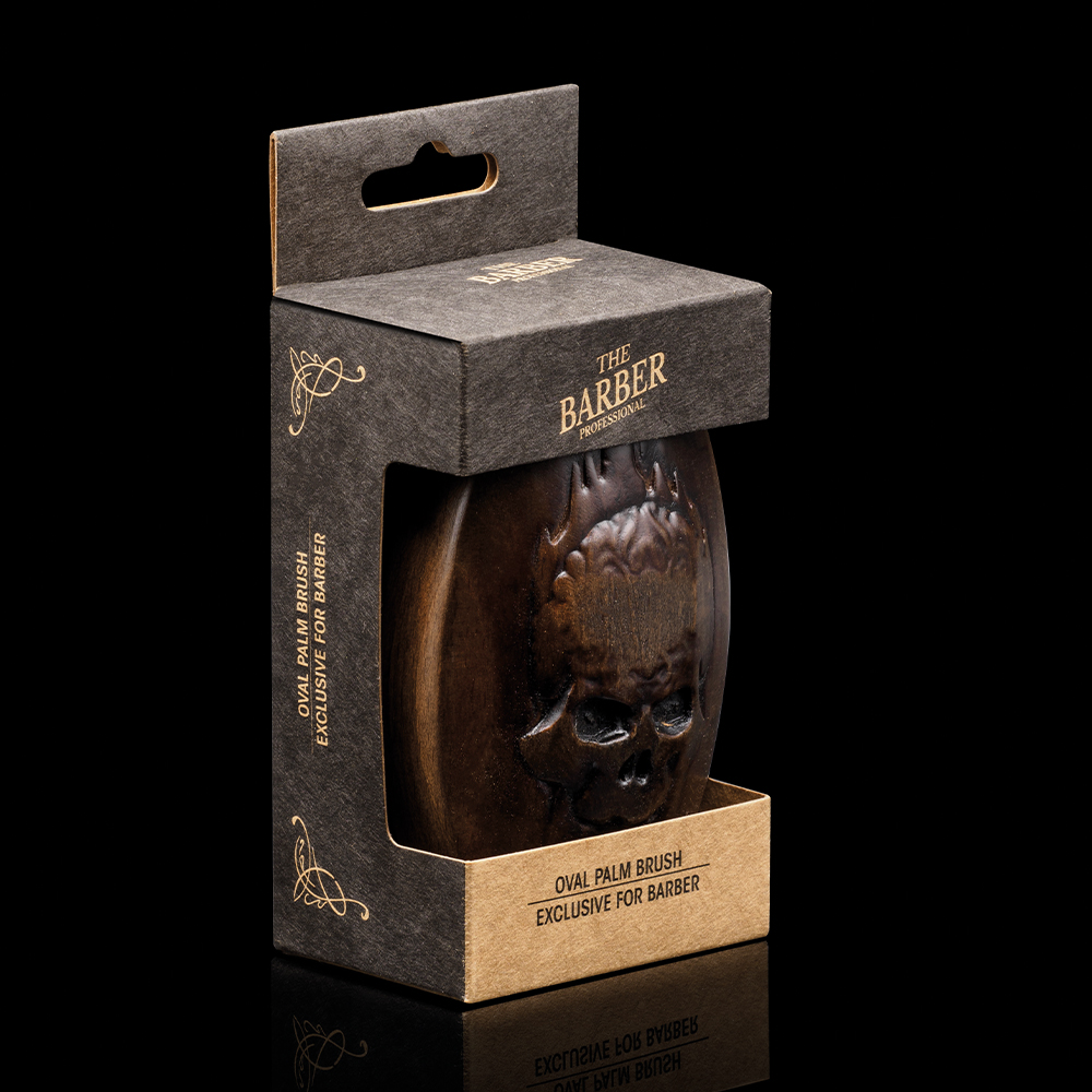 Skull oval palm brush