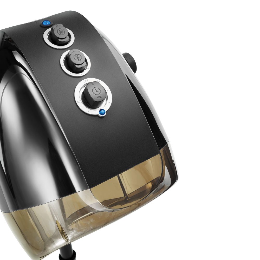 "Eolo ionic & antistatic 1600 professional hood hair dryer - black"