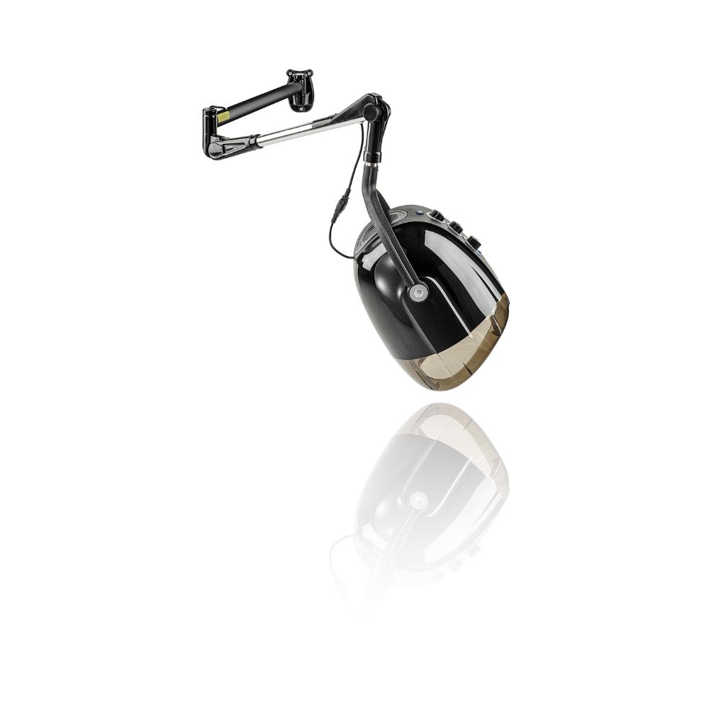"Eolo ionic & antistatic 1600 professional hood hair dryer - hung up, black"