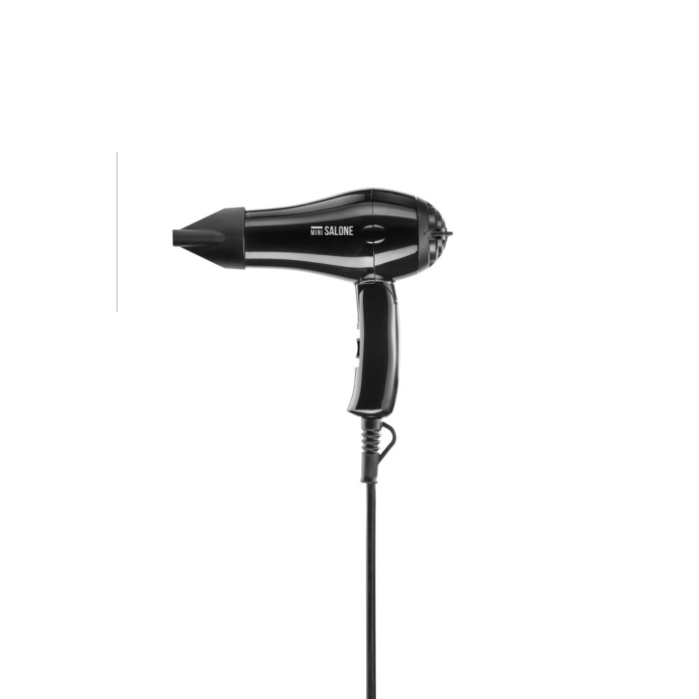 Mini Salone foldaway travel hair dryer Black