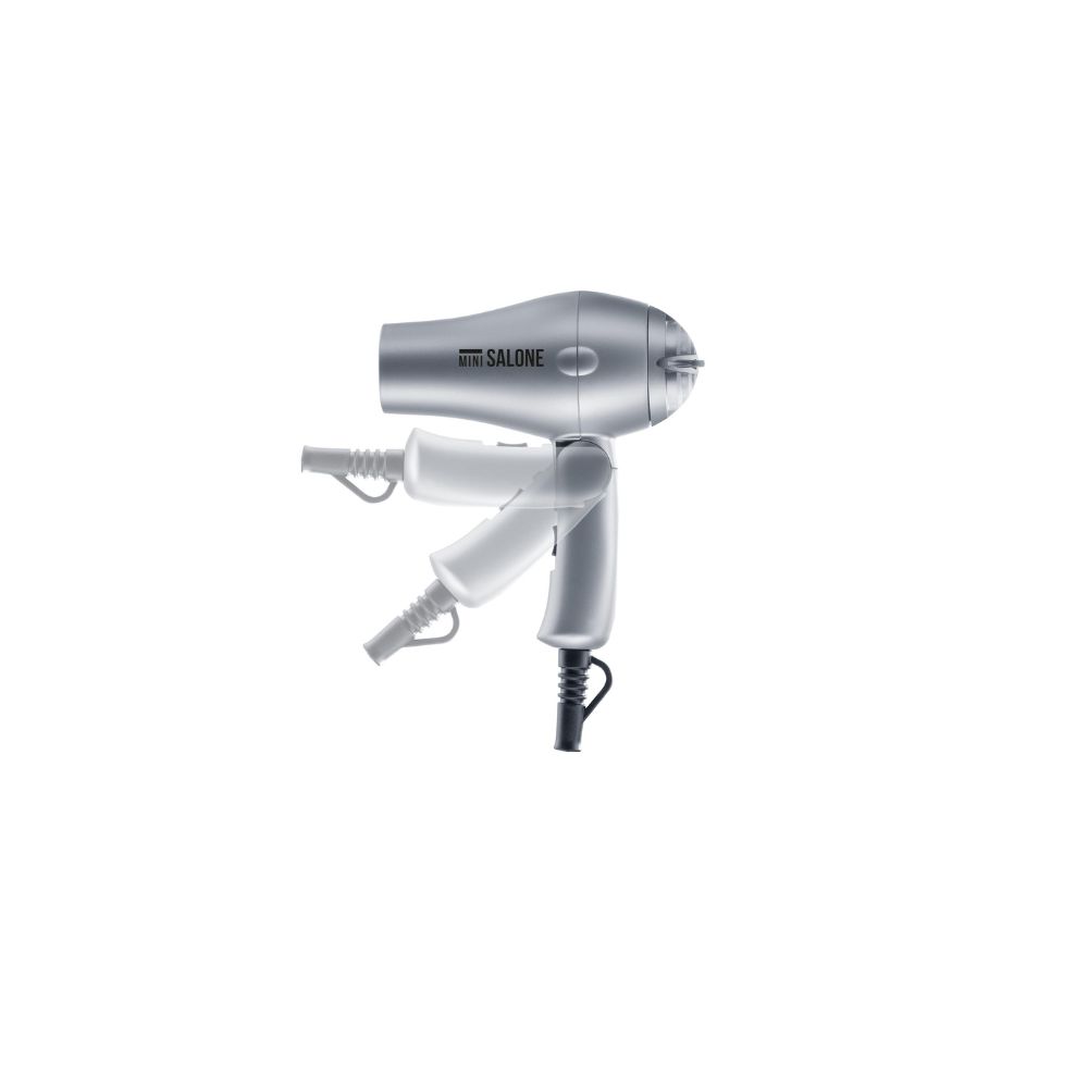 Mini Salone foldaway travel hair dryer Silver