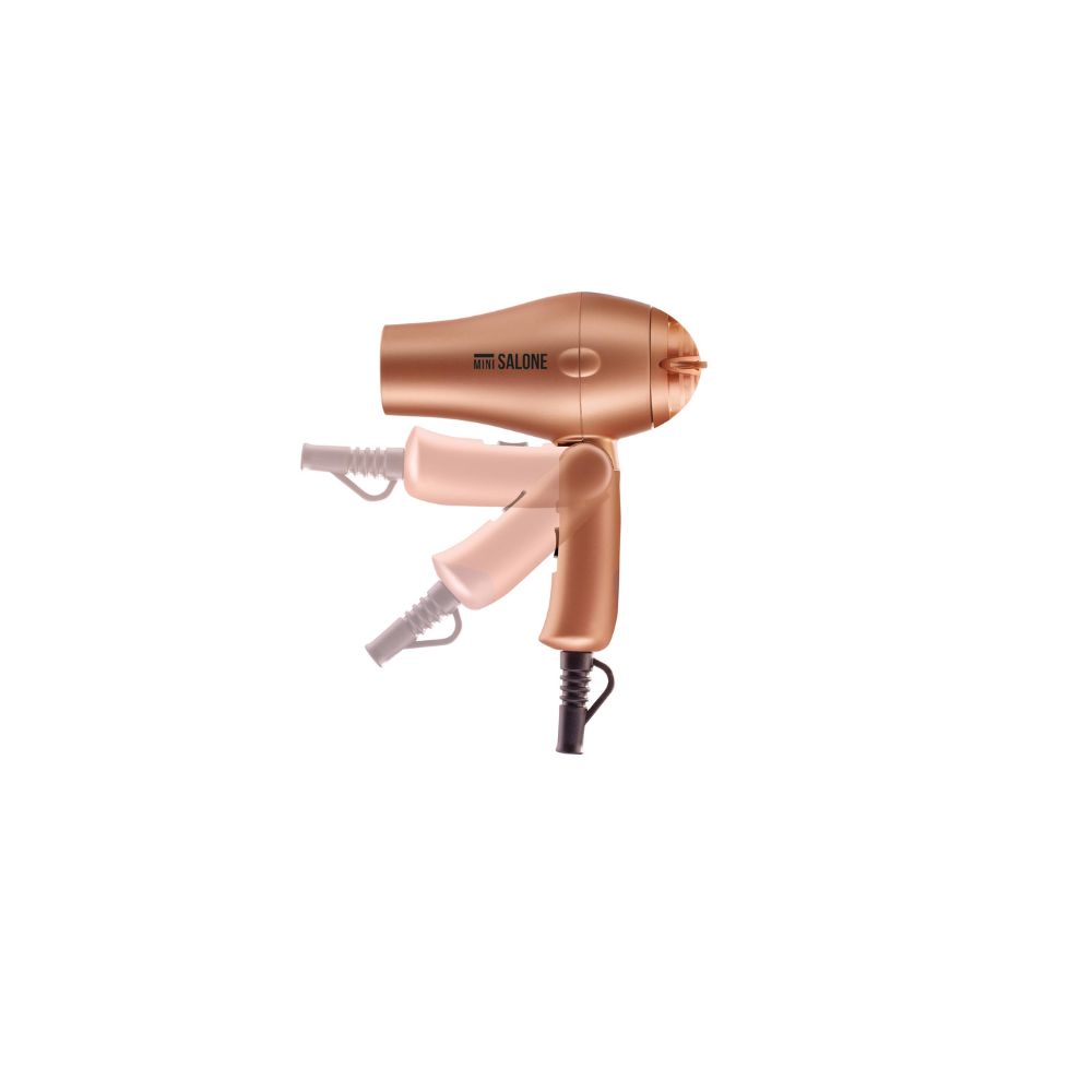 Mini Salone foldaway travel hair dryer Gold