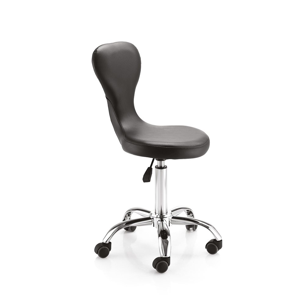 Classic Stool with high back black