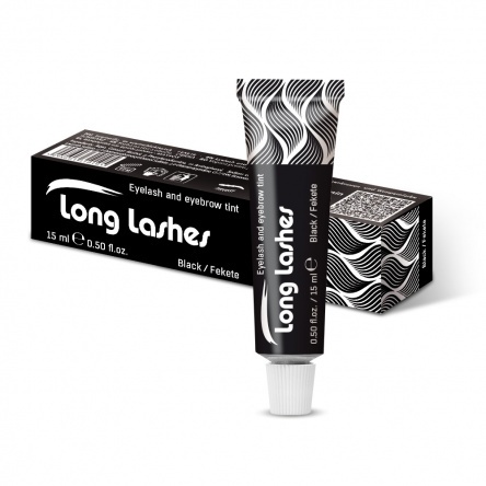 Long Lashes Eyelash and Eyebrow Tint Black 15ml