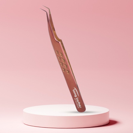 Long Lashes Pro Fiber Volume tweezer - Short Tip, Bronze