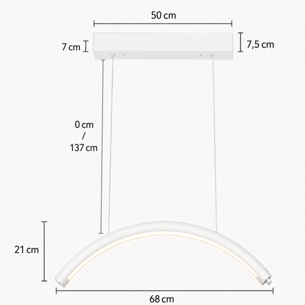 Long Lashes ceiling Moon Pro lamp- white