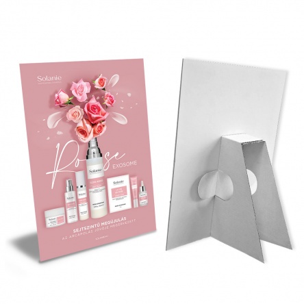 Solanie Rose Exosome Table top display – A4 Size