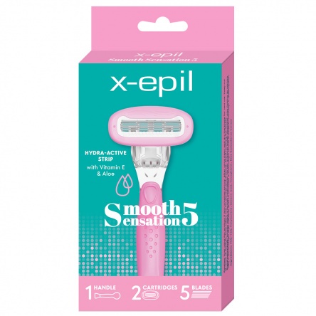 X-Epil Smooth Sensation 5 blades woman razor 1pc + refill 2pcs