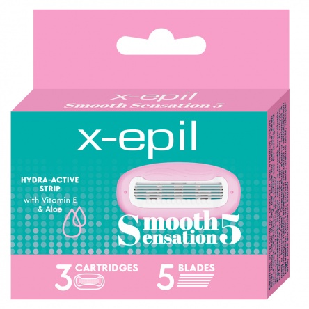 X-Epil Smooth Sensation 5 blades woman razor refill 3pcs