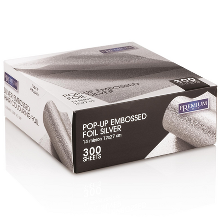 Aluminium Roll For Hair - Silver extra embossed 12x27 cm - 14 Micron 300pcs