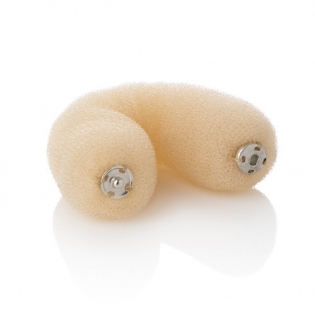 Hair bun with button