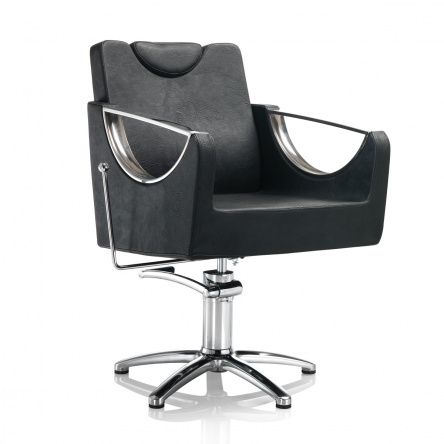 Hair Crown black cutting chair with star base