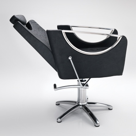 Hair Crown black cutting chair with star base