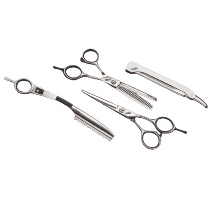 Semi-offset professional cuting set with case