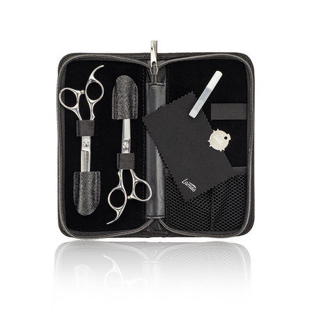 Stage pro set offset silver 6" Professional cutting set with case