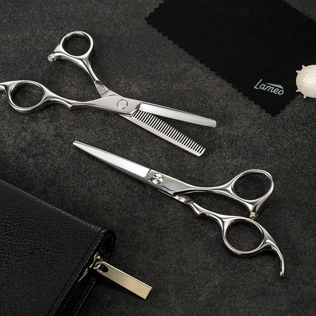 Stage pro set offset silver 6" Professional cutting set with case